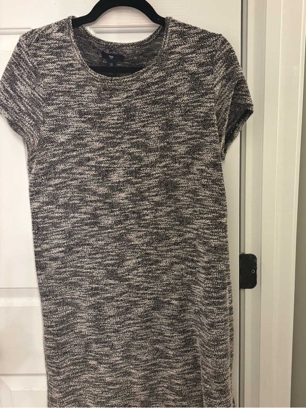 GAP Black and White Heathered Midi Dress
